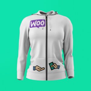 Gimme the Money Zipper Hoodie with bold print and full-length zipper