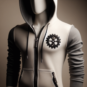 Divi Engine Logo Zipper Hoodie on mannequin