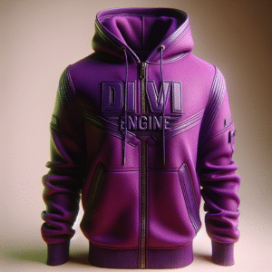 Purple hoodie with Divi Engine text