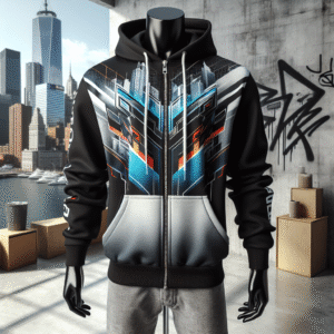 Stylish and bold Gimme the Money Zipper Hoodie with full-length zipper