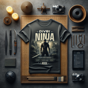 Divi Ninja Tee with bold ninja graphic