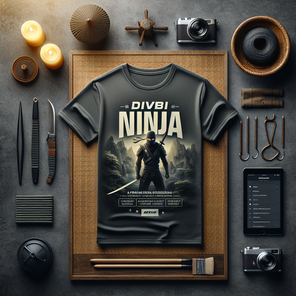 Divi Ninja Tee with bold ninja graphic