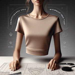 Effortless chic minimalist crop top in neutral tones