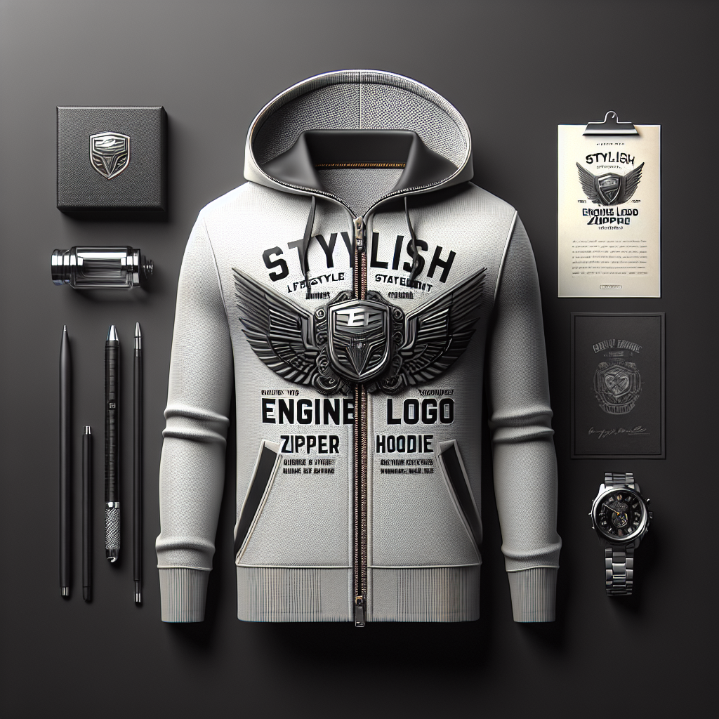 Divi Engine Logo Zipper Hoodie displayed on a mannequin