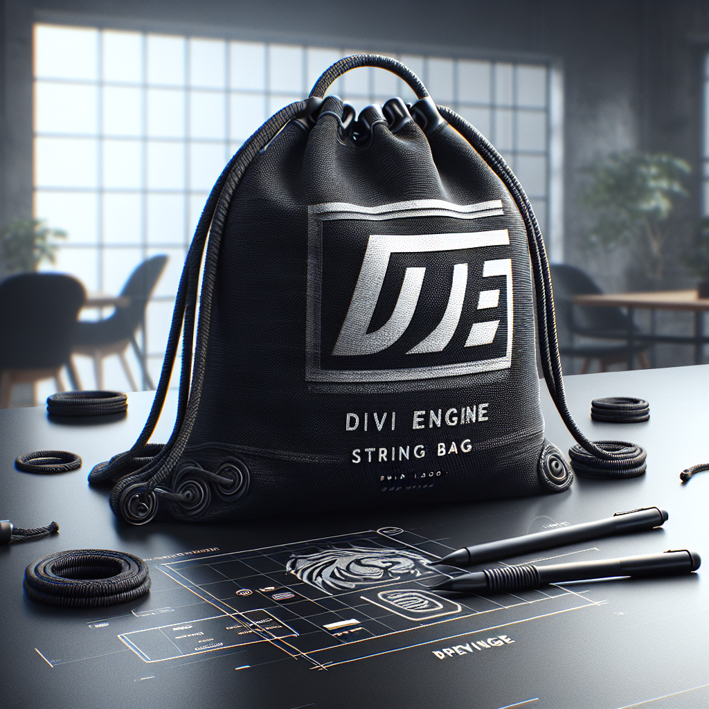 Divi Engine String Bag with Large Logo